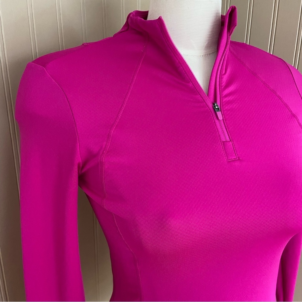 Athleta Whistler Fuchsia Pink Half Zip Sweater Shirt Women’s Size XXS - Picture 2 of 8